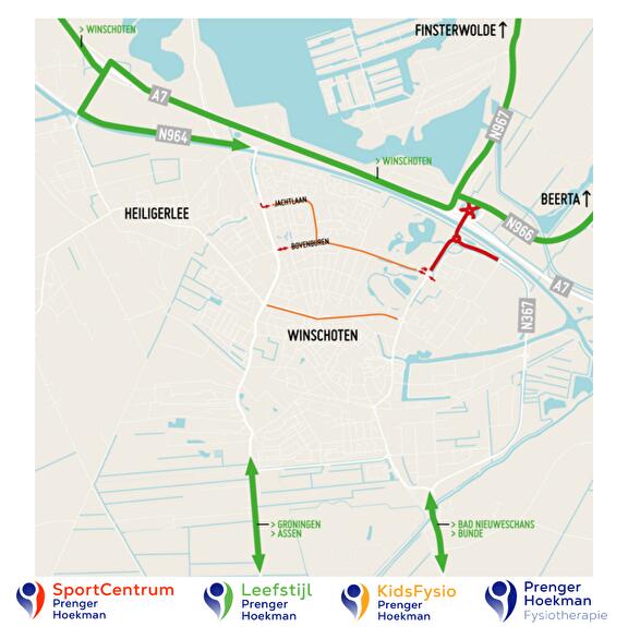 Beertsterweg in Winschoten vanaf 21 juni vijf weken afgesloten door werkzaamheden Beertsterbrug
